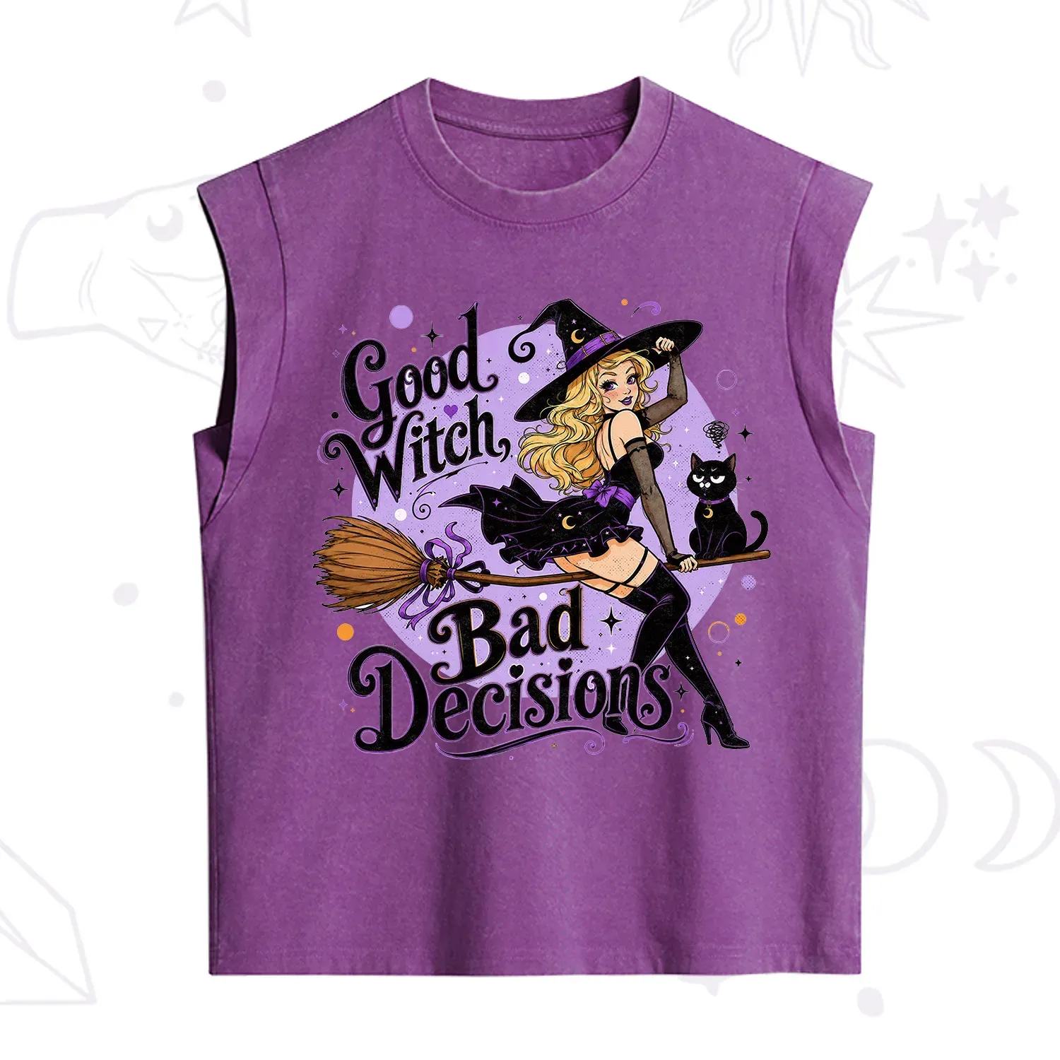 Purplehecate Good Witch Bad Decisions Vintage Washed Tank