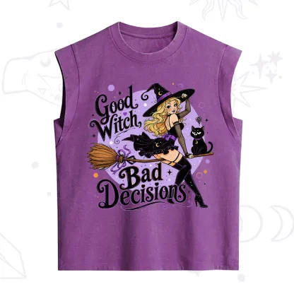Purplehecate Good Witch Bad Decisions Vintage Washed Tank