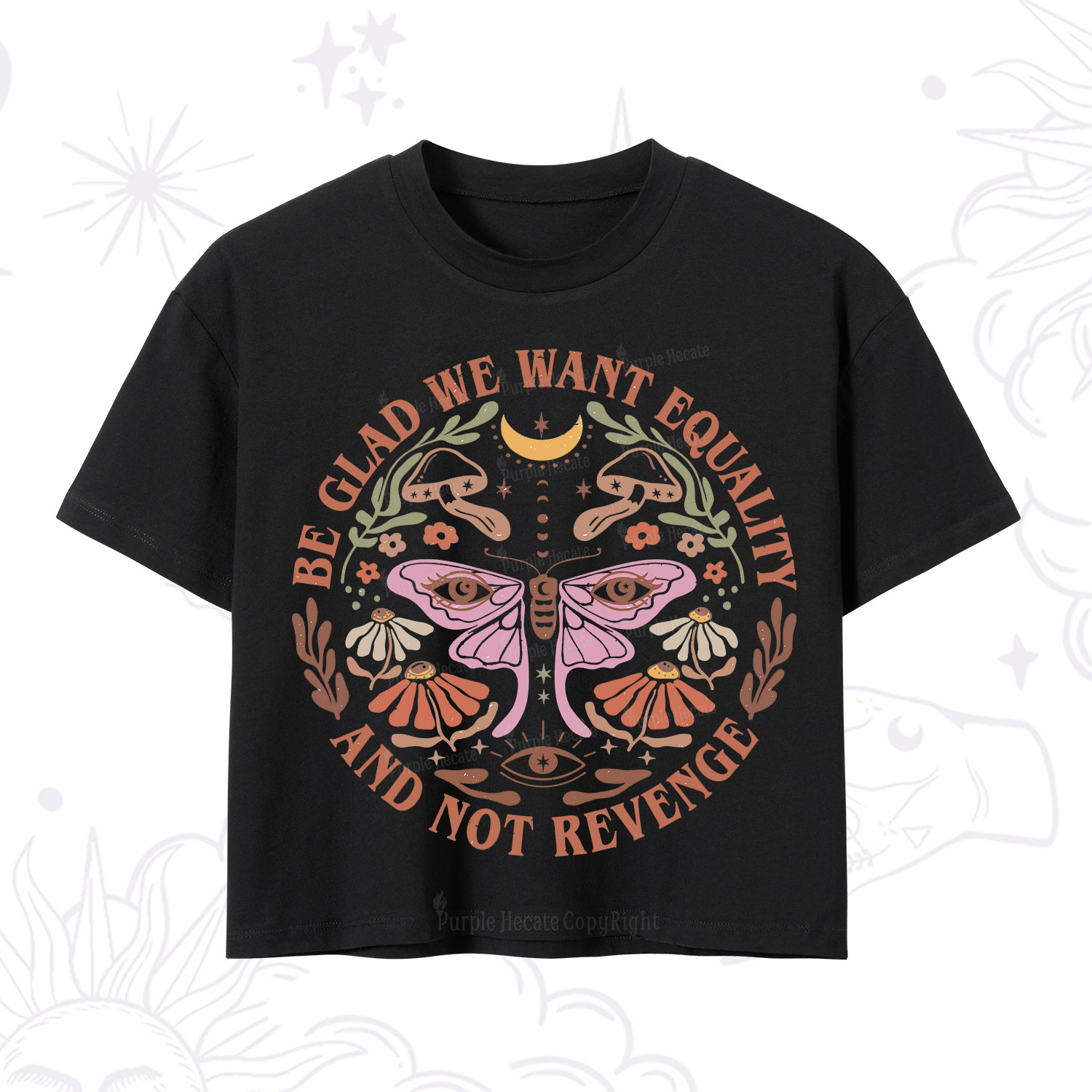 Purplehecate Be Glad We Want Equality Crop T-Shirt