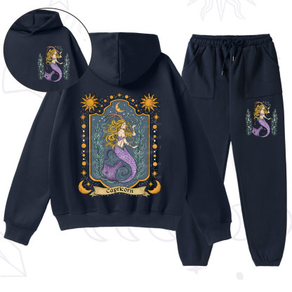 Purplehecate Capricorn Zodiac Fleece Hoodie Suit