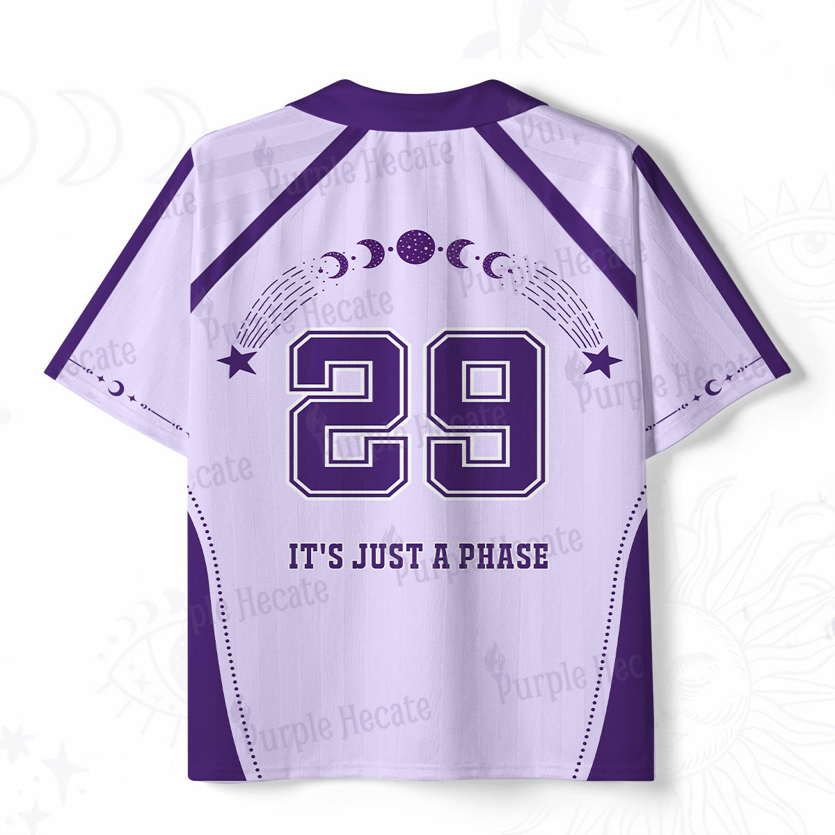 Purplehecate It's Just A Phase Polo Collar Unisex Jersey