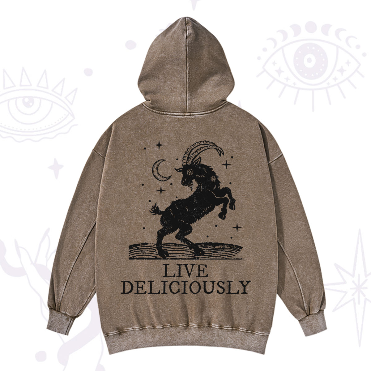 Purplehecate Live Deliciously Washed Hoodie