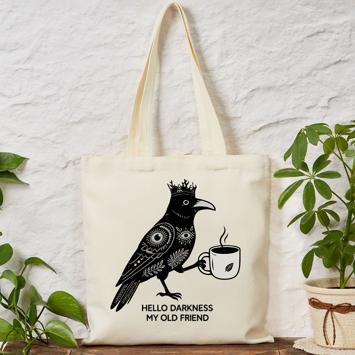 Purplehecate Hello Darkness My Old Friend Tote Bag