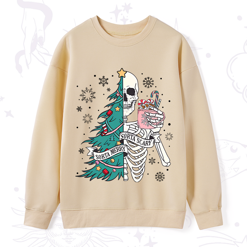 Purplehecate Sorta Merry Sorta Scary Christmas Sweatshirt