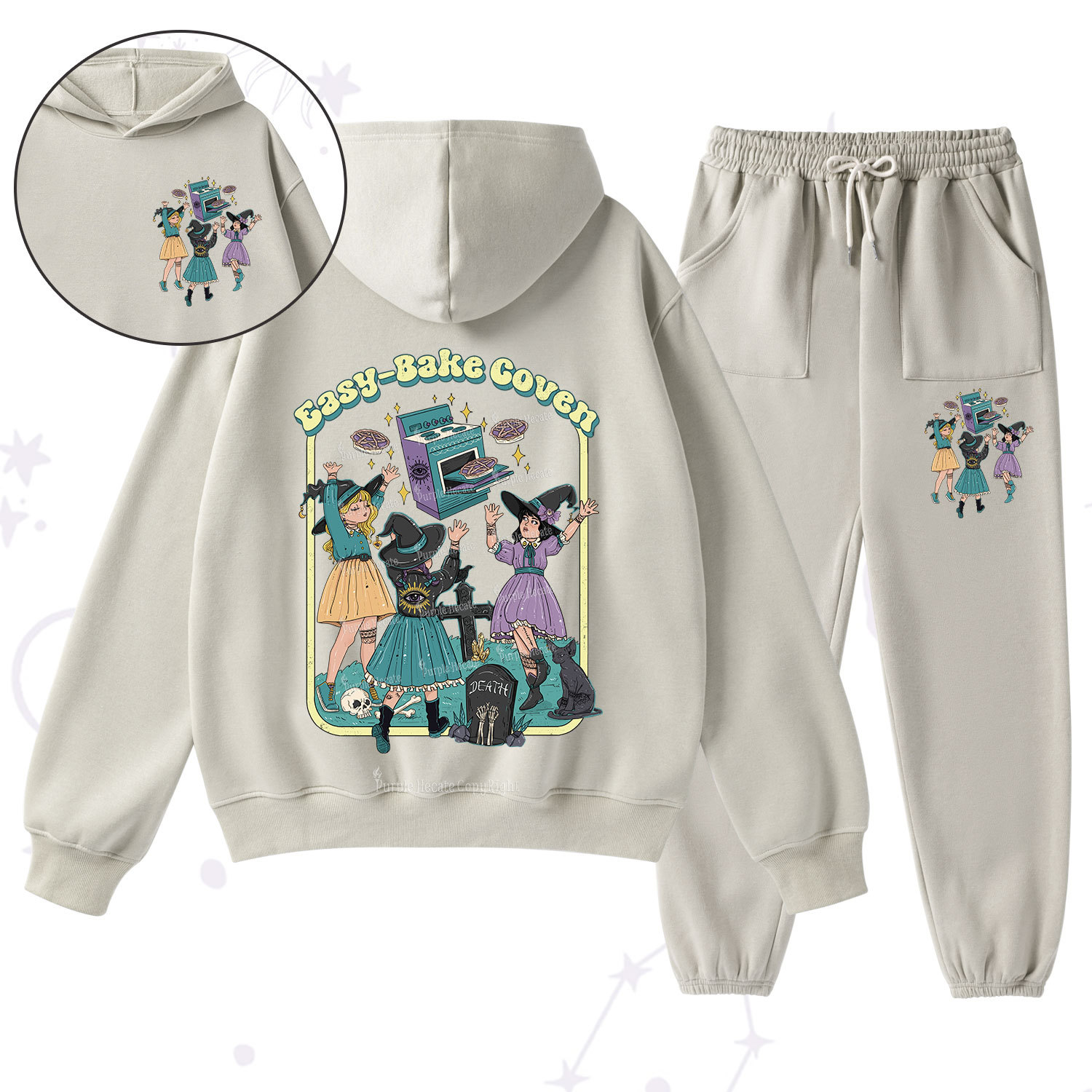 Purplehecate Easy Bake Coven Fleece Hoodie Suit