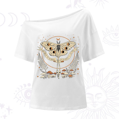 Purplehecate Celestial Moth One Shoulder T-Shirt