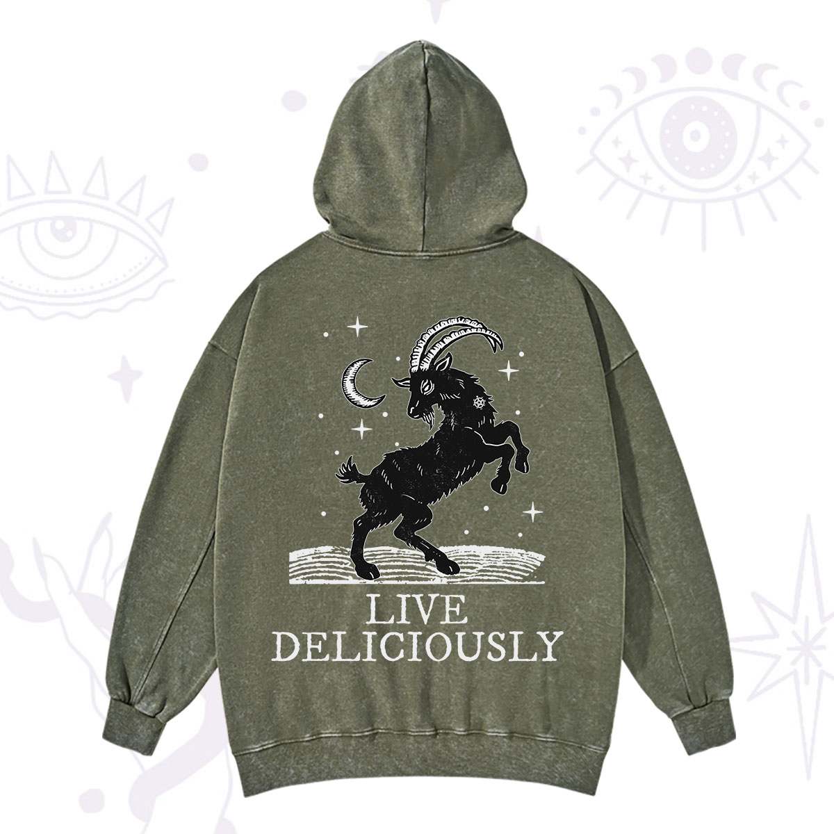 Purplehecate Live Deliciously Washed Hoodie