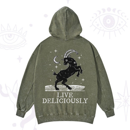 Purplehecate Live Deliciously Washed Hoodie