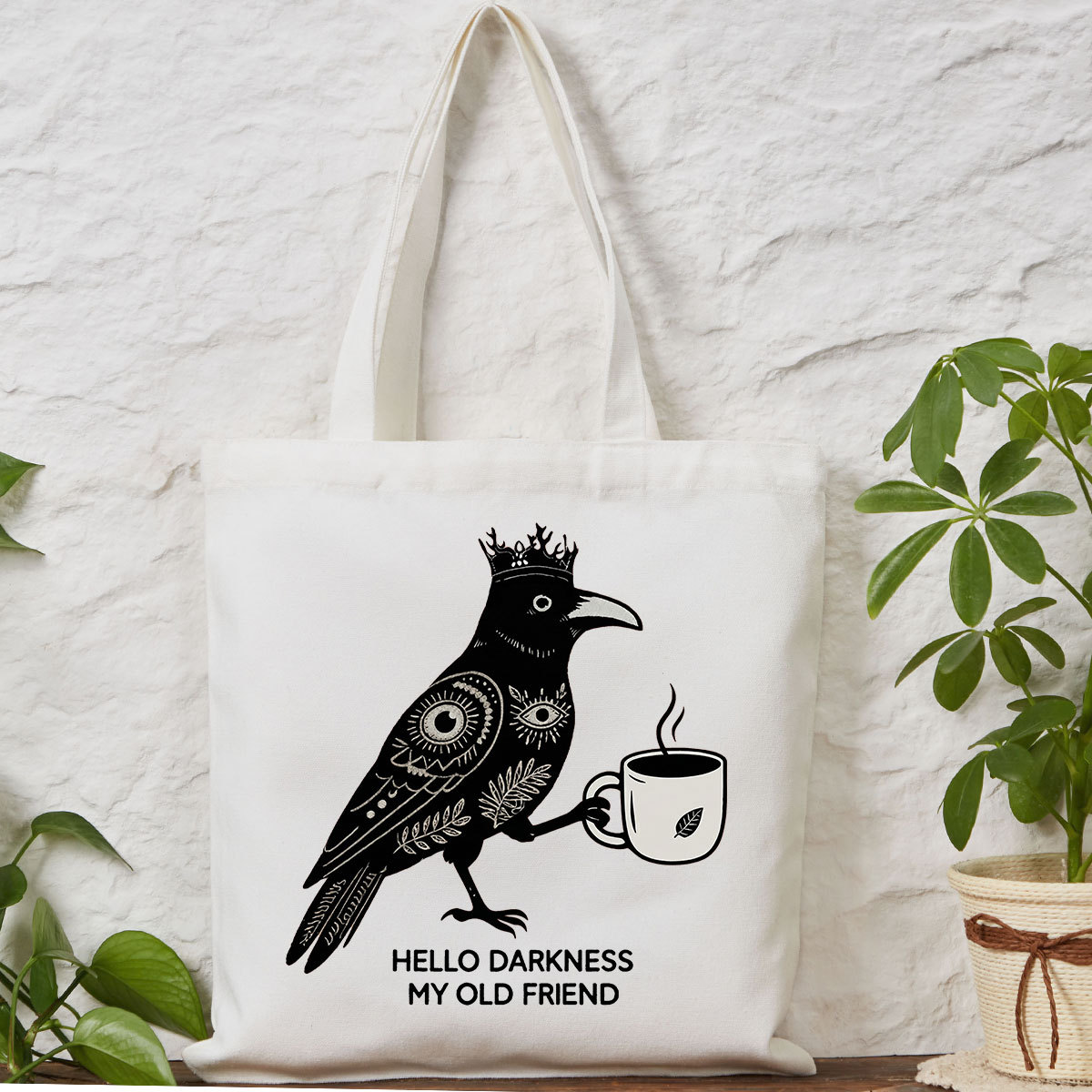 Purplehecate Hello Darkness My Old Friend Tote Bag