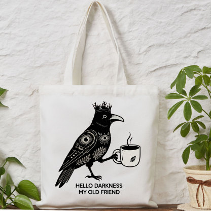 Purplehecate Hello Darkness My Old Friend Tote Bag