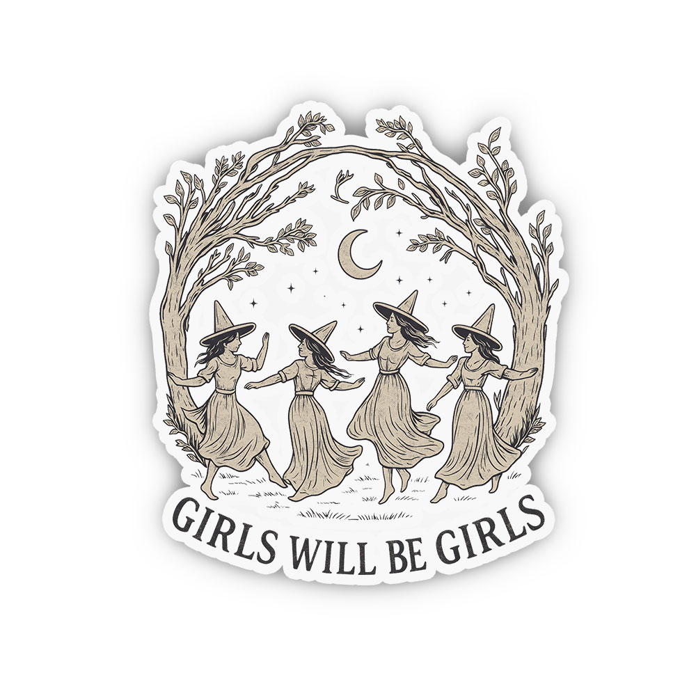 Purplehecate Girls Will Be Girls Witch Sticker