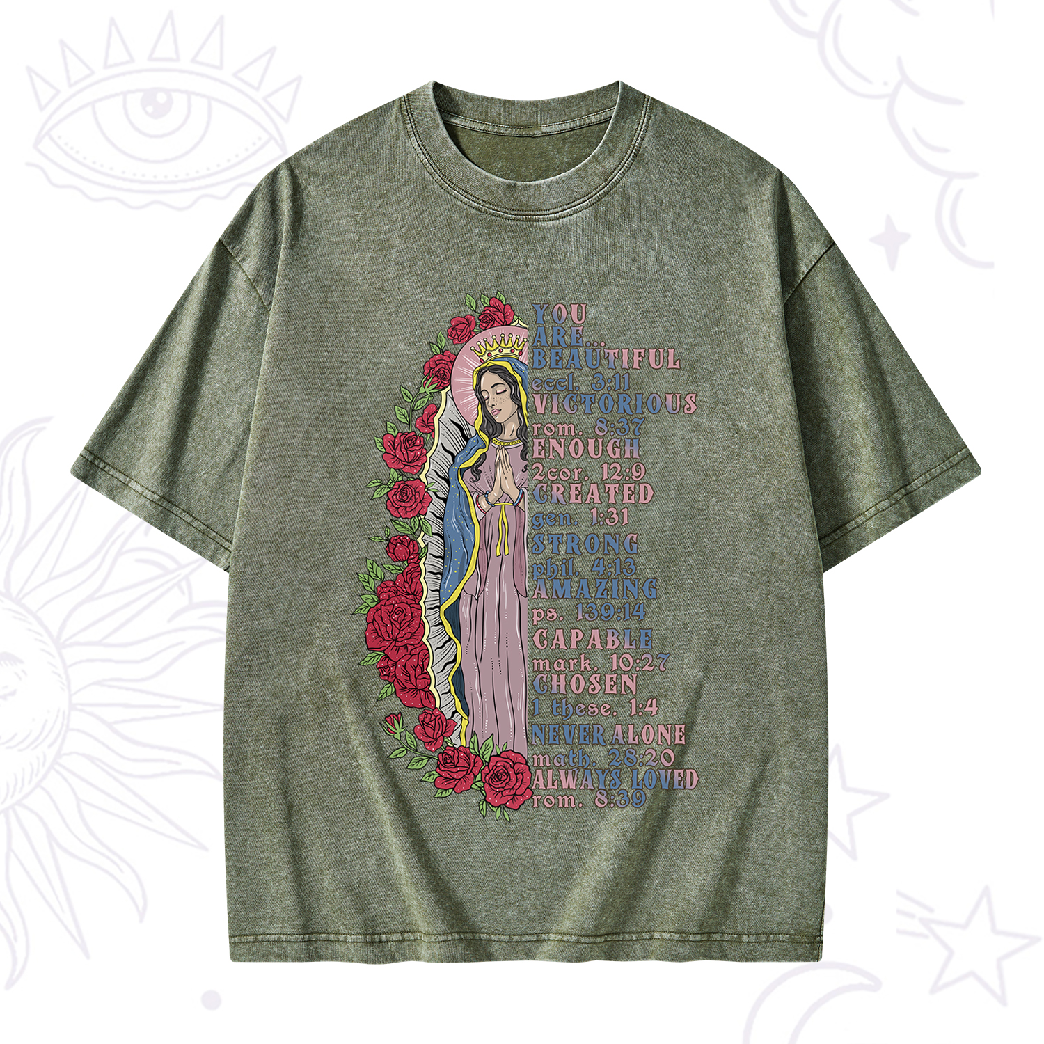 Purplehecate Biblical Blessings Washed T-Shirt