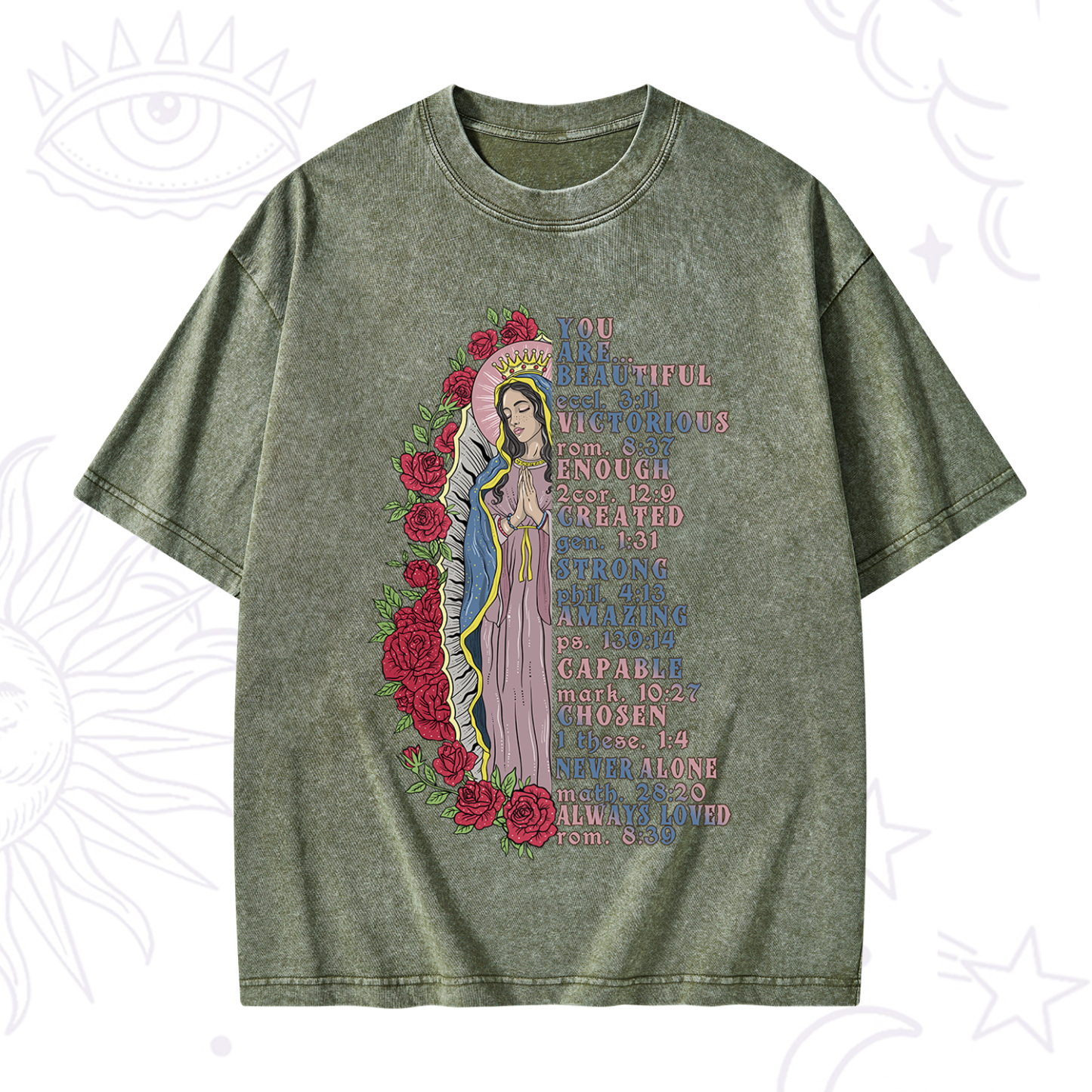 Purplehecate Biblical Blessings Washed T-Shirt
