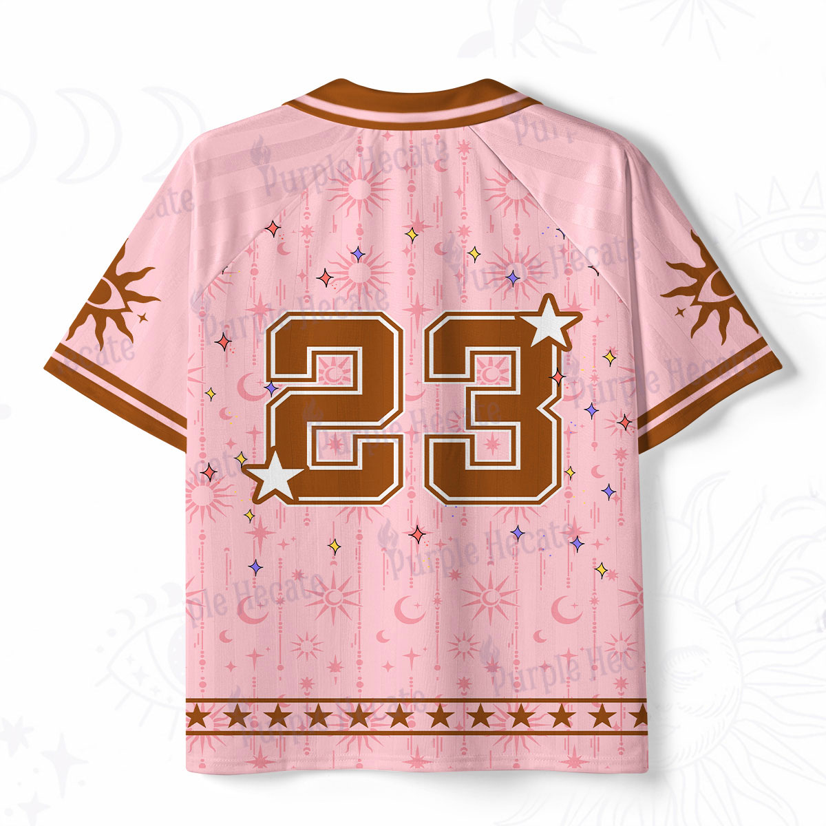 Purplehecate Cats and Moons A Divination Night Polo Collar Unisex Jersey