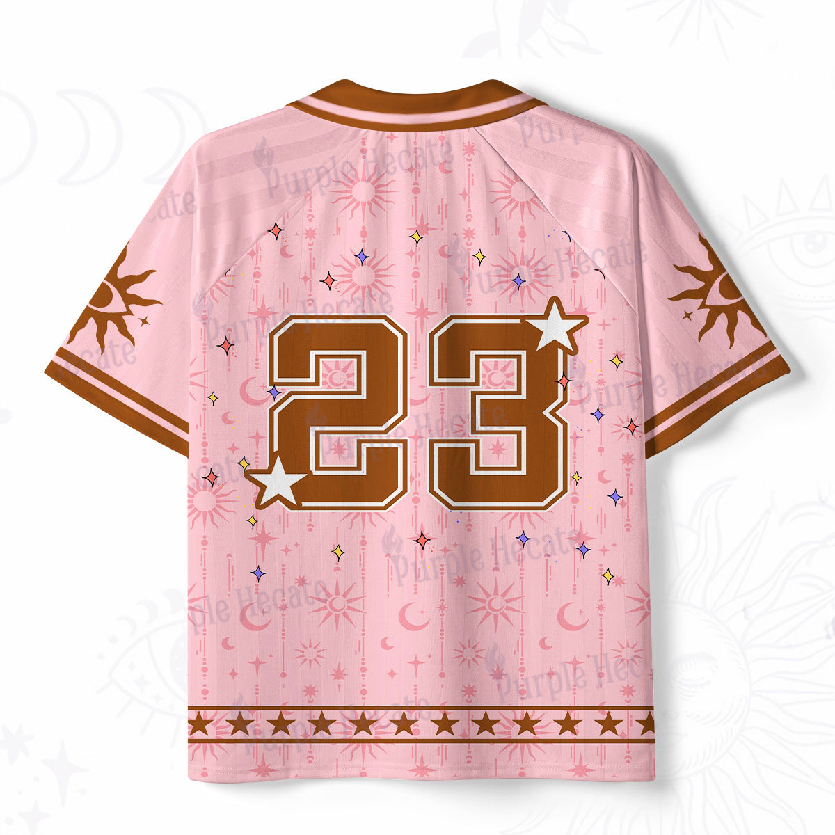 Purplehecate Cats and Moons A Divination Night Polo Collar Unisex Jersey