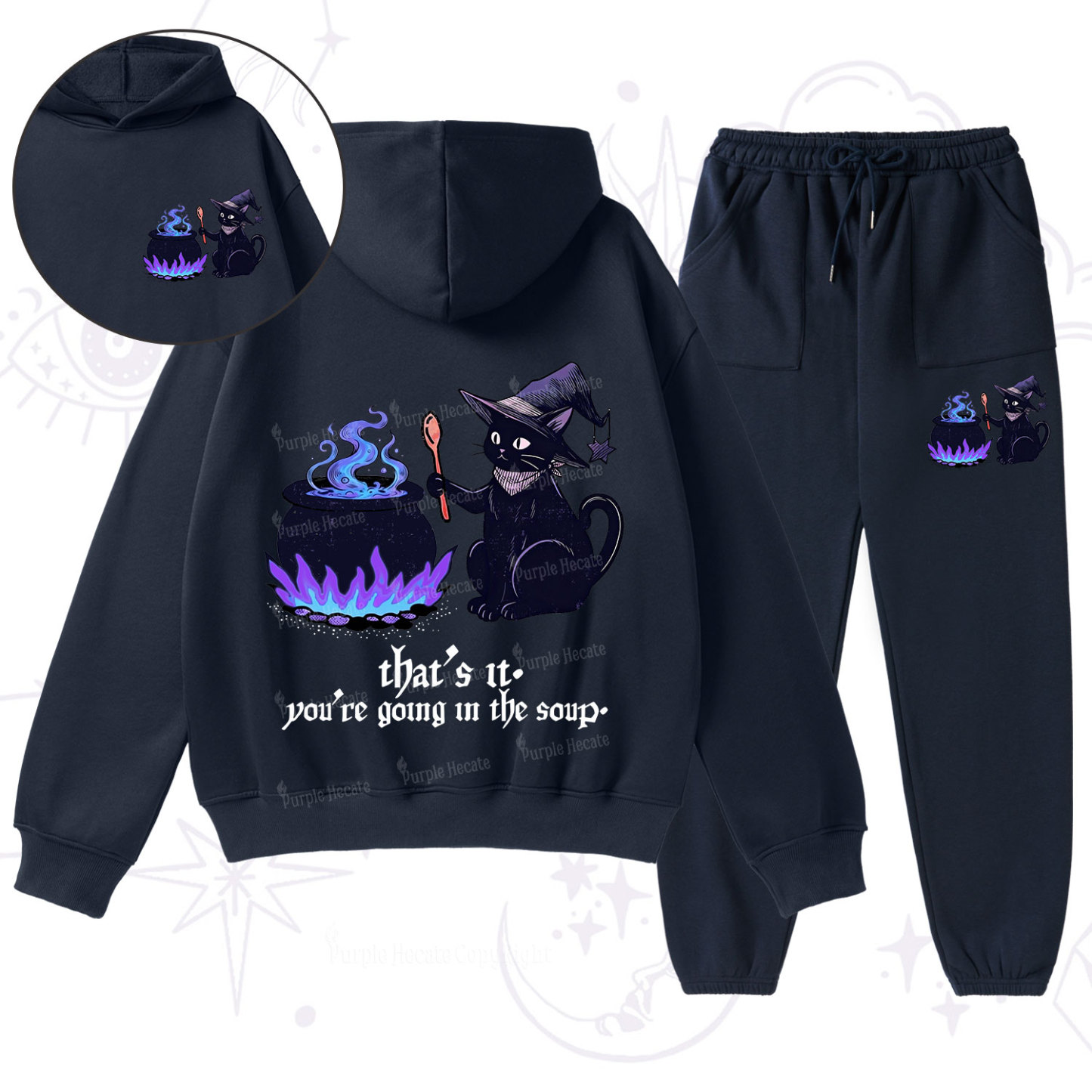Purplehecate That's It You're Going In The Soup Fleece Hoodie Suit