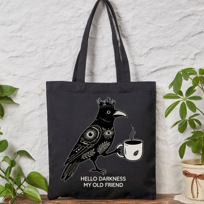 Purplehecate Hello Darkness My Old Friend Tote Bag