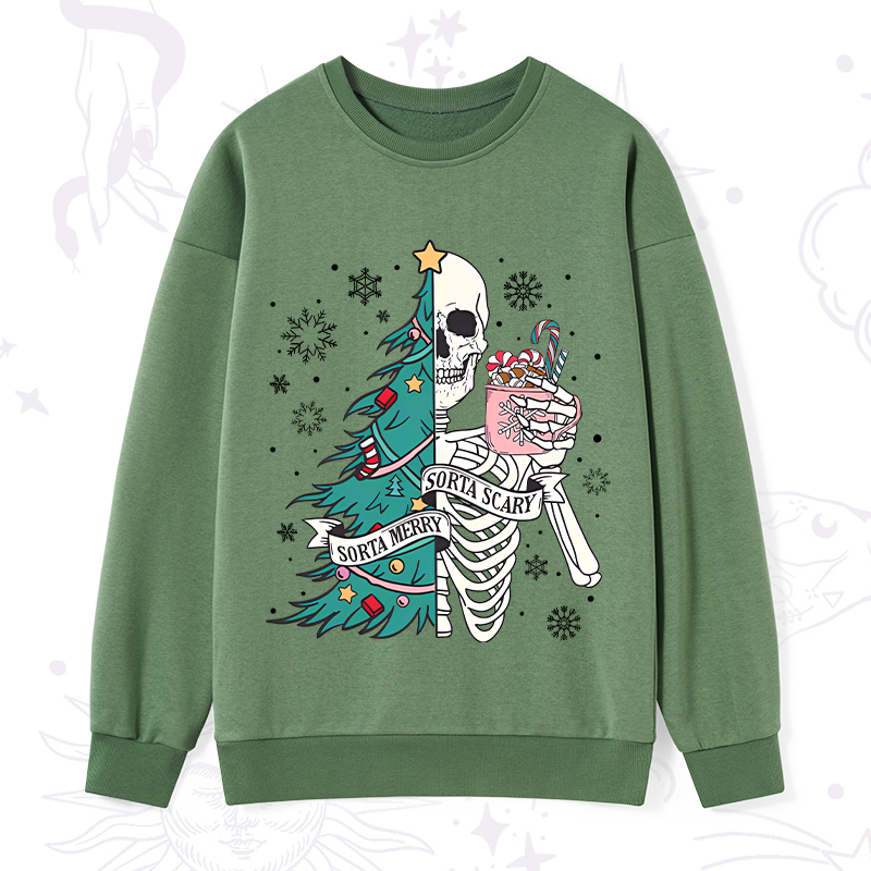 Purplehecate Sorta Merry Sorta Scary Christmas Sweatshirt