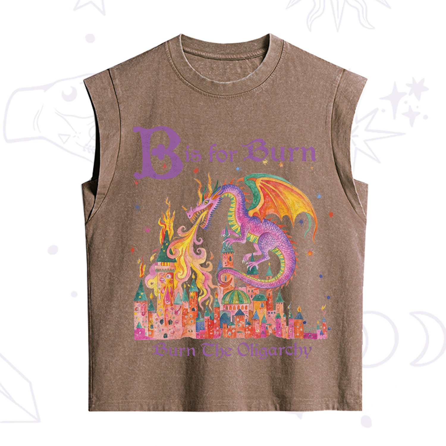 Purplehecate Burn The Oligarchy Vintage Washed Tank