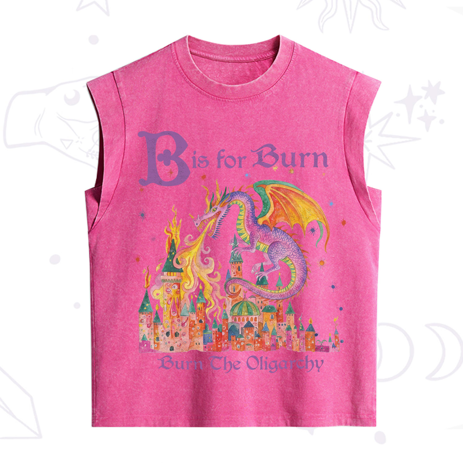 Purplehecate Burn The Oligarchy Vintage Washed Tank