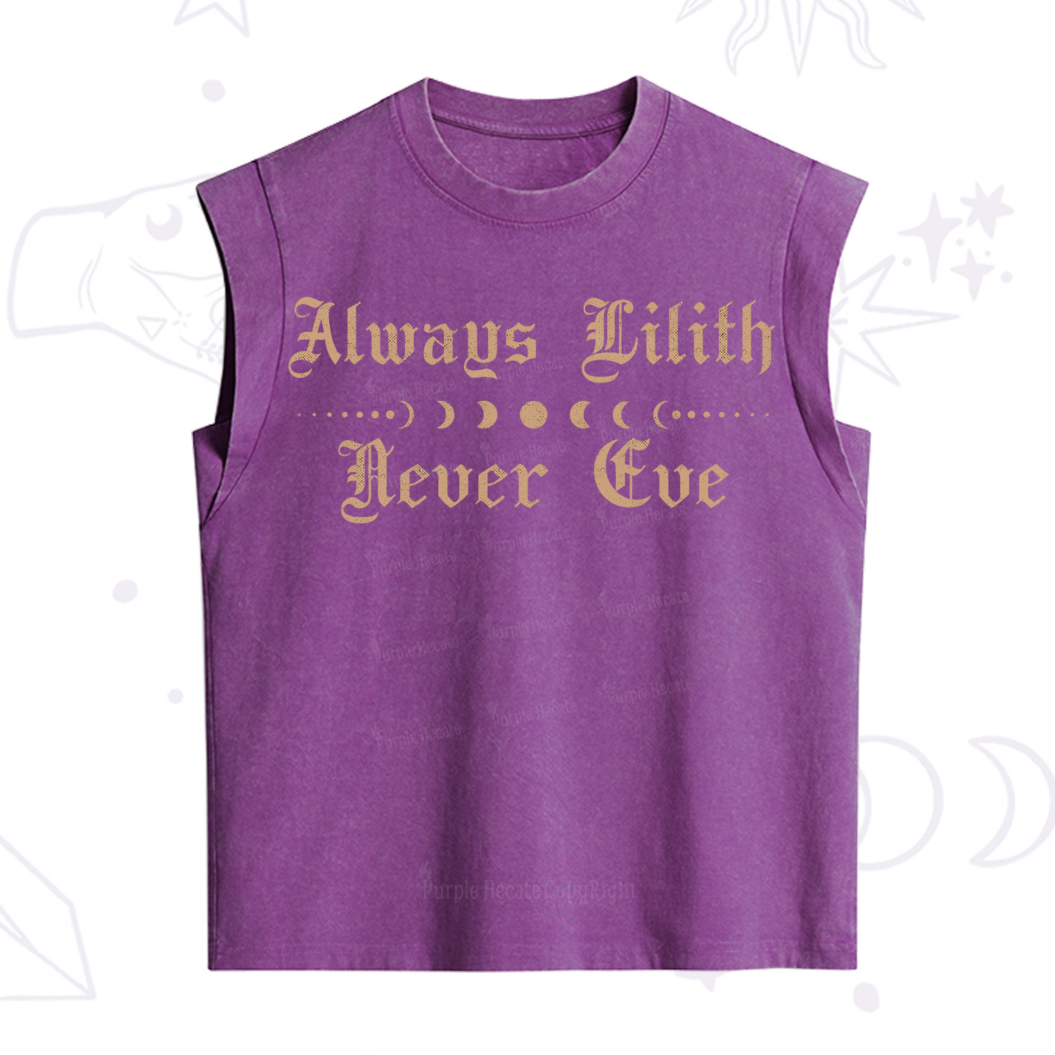 Purplehecate Always Lilith Never Eve Vintage Washed Tank