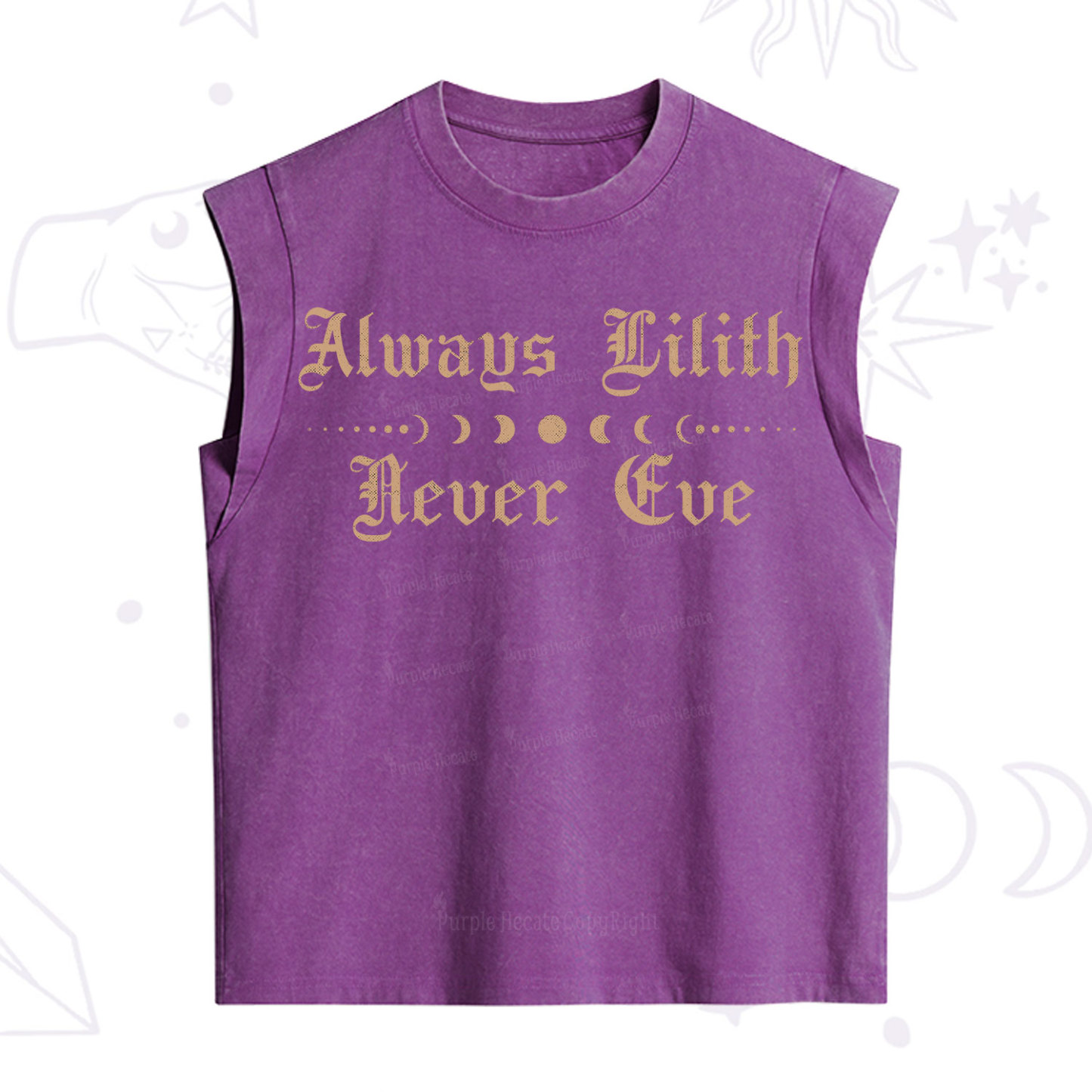 Purplehecate Always Lilith Never Eve Vintage Washed Tank