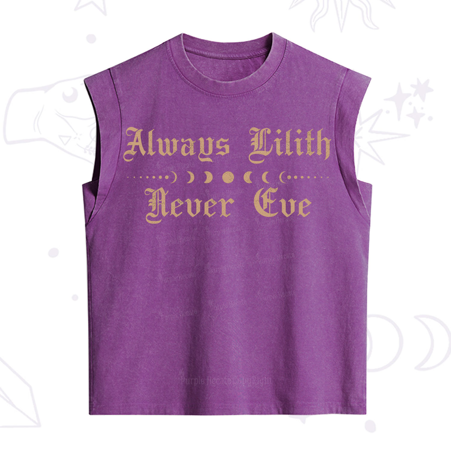 Purplehecate Always Lilith Never Eve Vintage Washed Tank