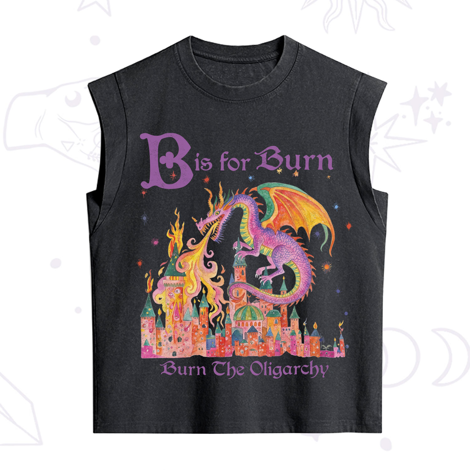 Purplehecate Burn The Oligarchy Vintage Washed Tank