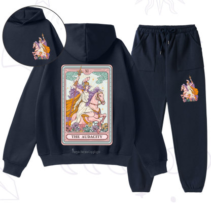 Purplehecate The Audacity Tarot Card Fleece Hoodie Suit