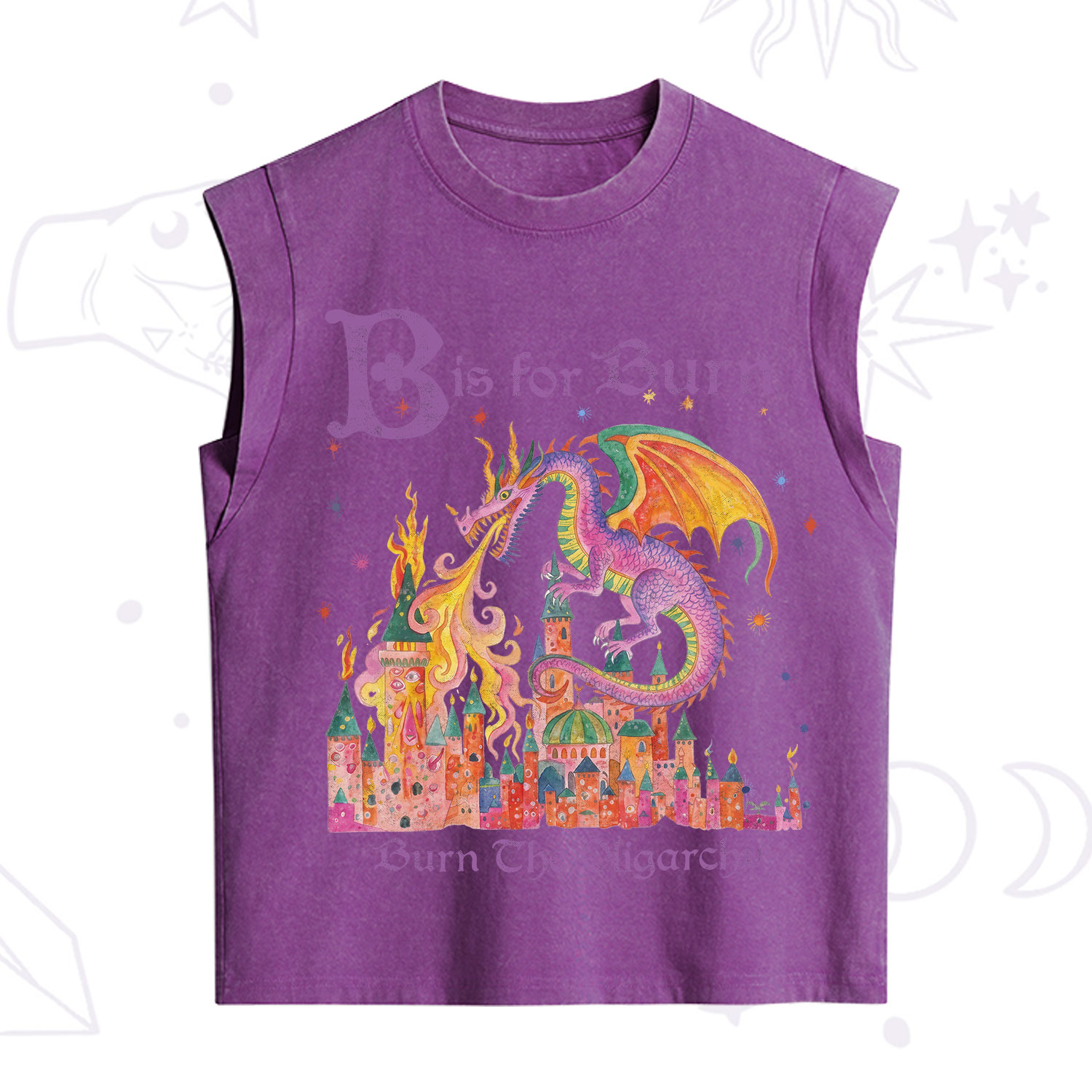 Purplehecate Burn The Oligarchy Vintage Washed Tank