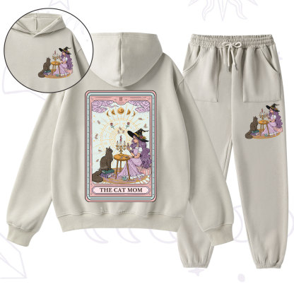 Purplehecate The Cat Witch Mom Tarot Fleece Hoodie Suit