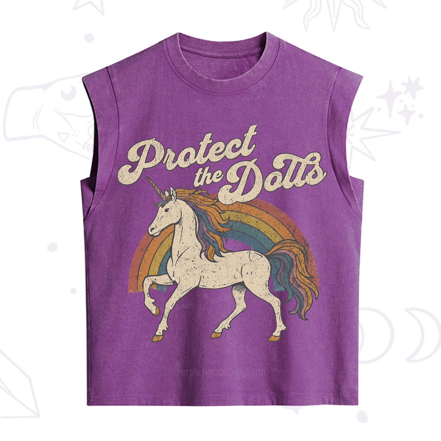 Purplehecate Protect The Dolls Vintage Washed Tank