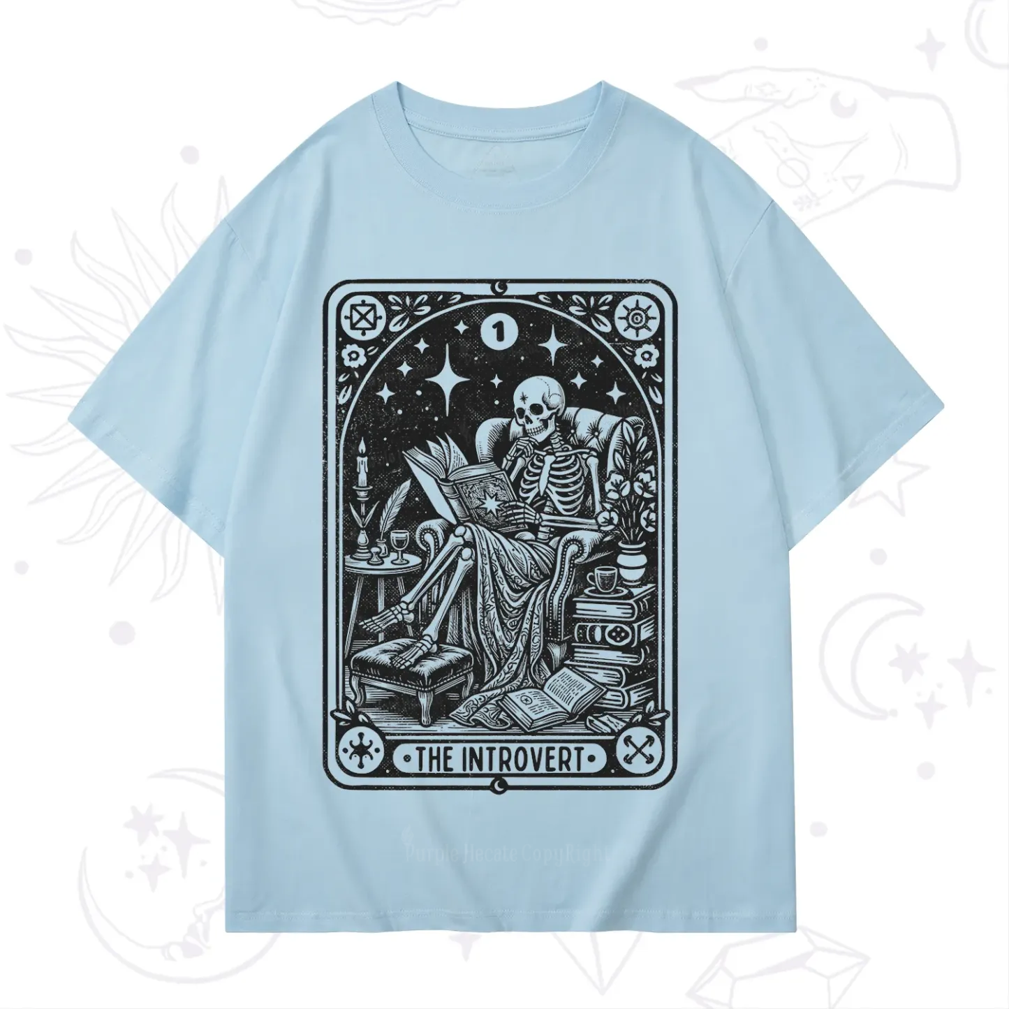 Purplehecate The Introvert Tarot Card T-Shirt