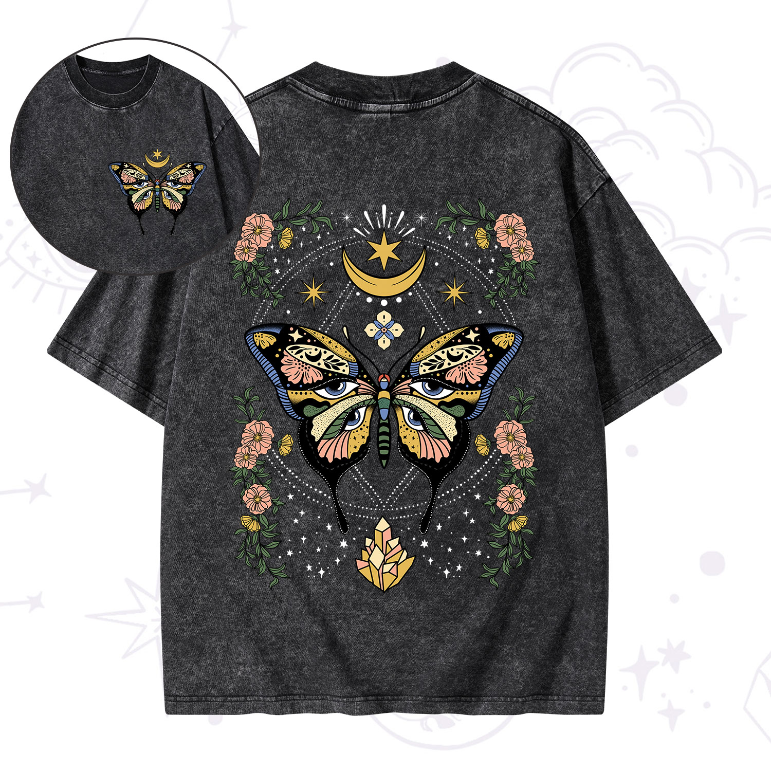 Purplehecate I Am Opening Washed T-Shirt