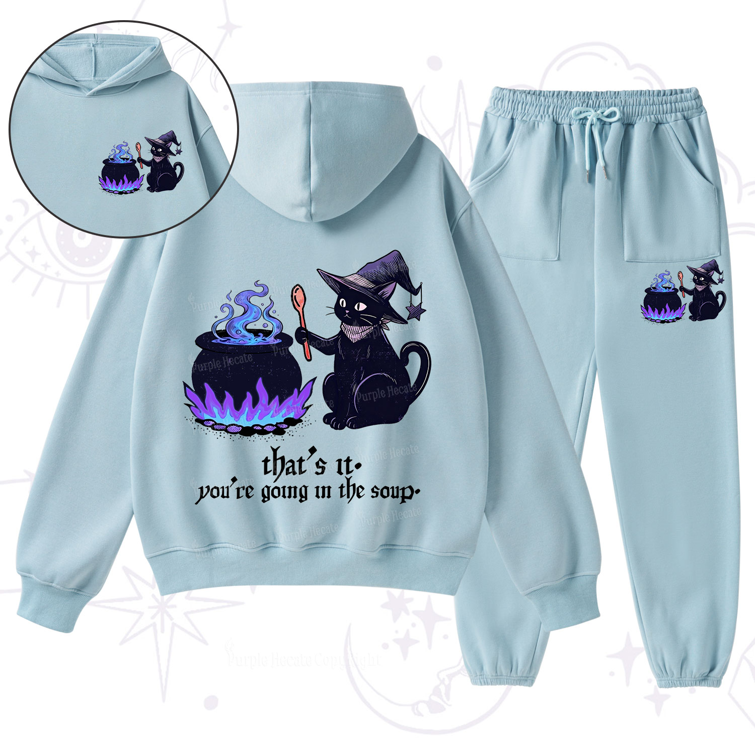 Purplehecate That's It You're Going In The Soup Fleece Hoodie Suit