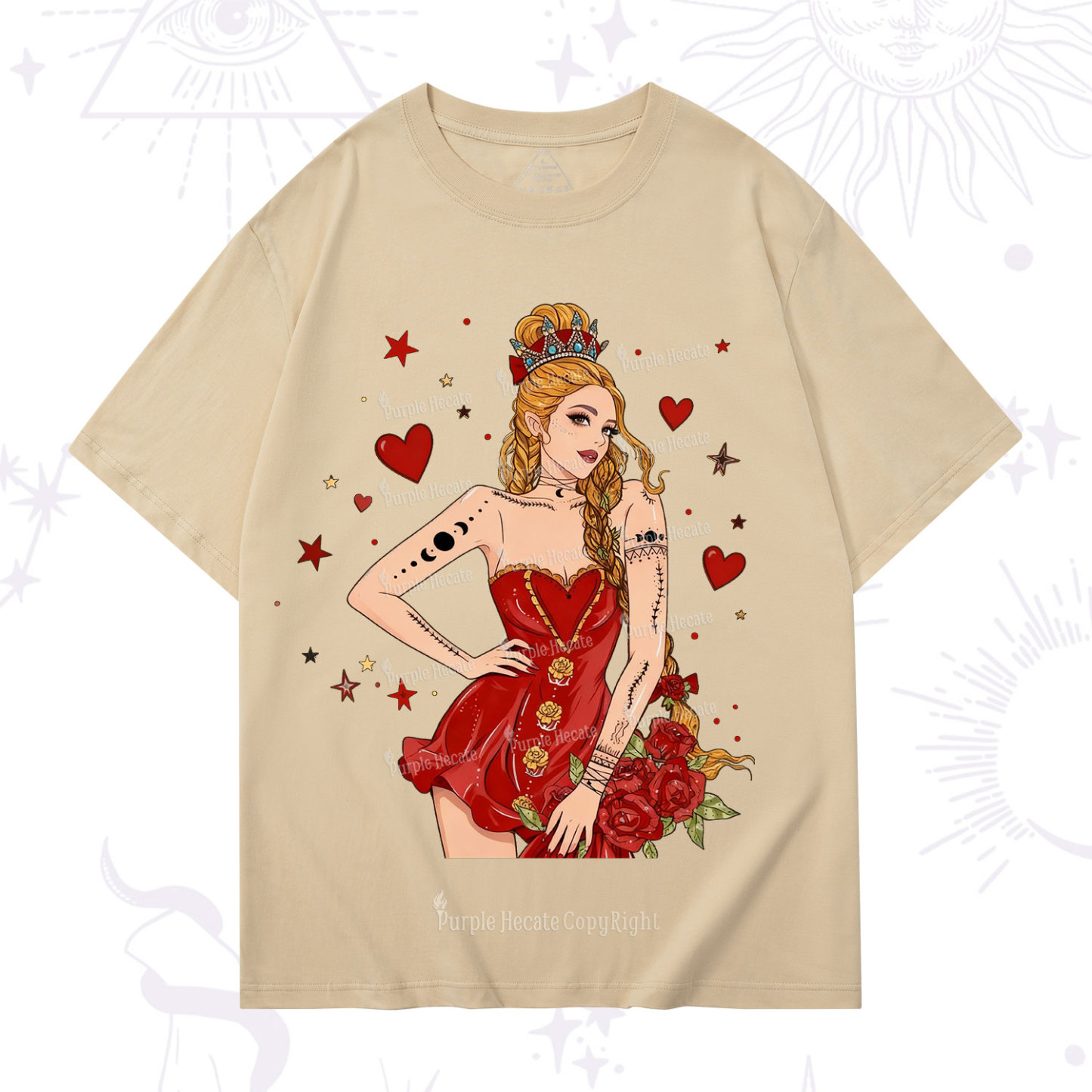 Purplehecate Eternal Bloom Heart Queen Valentine T-Shirt