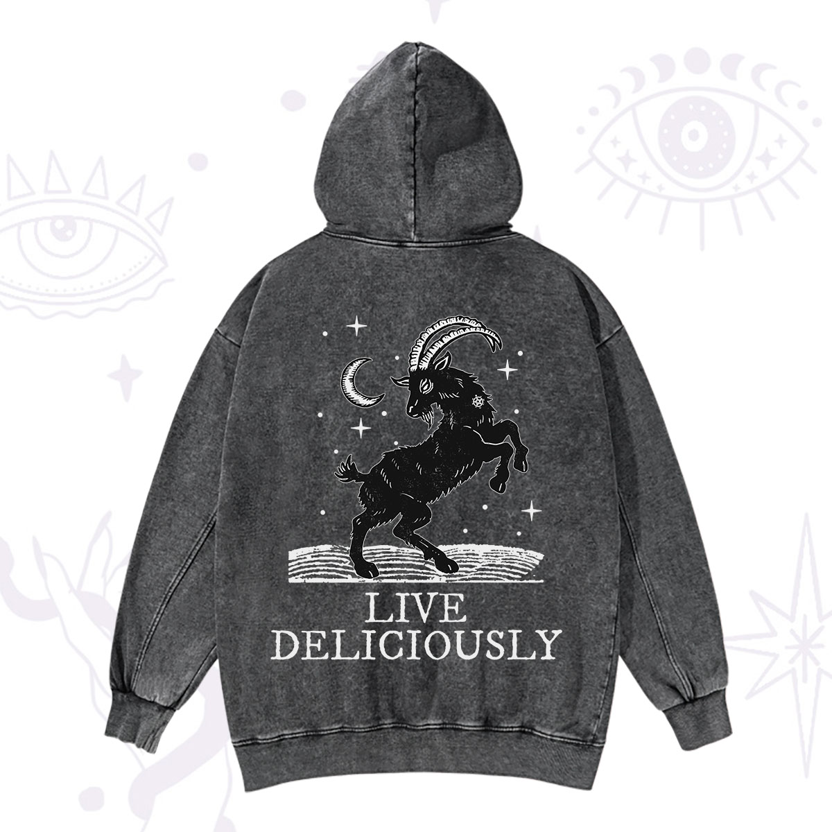 Purplehecate Live Deliciously Washed Hoodie