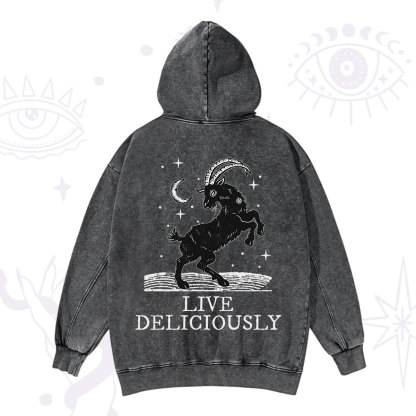 Purplehecate Live Deliciously Washed Hoodie