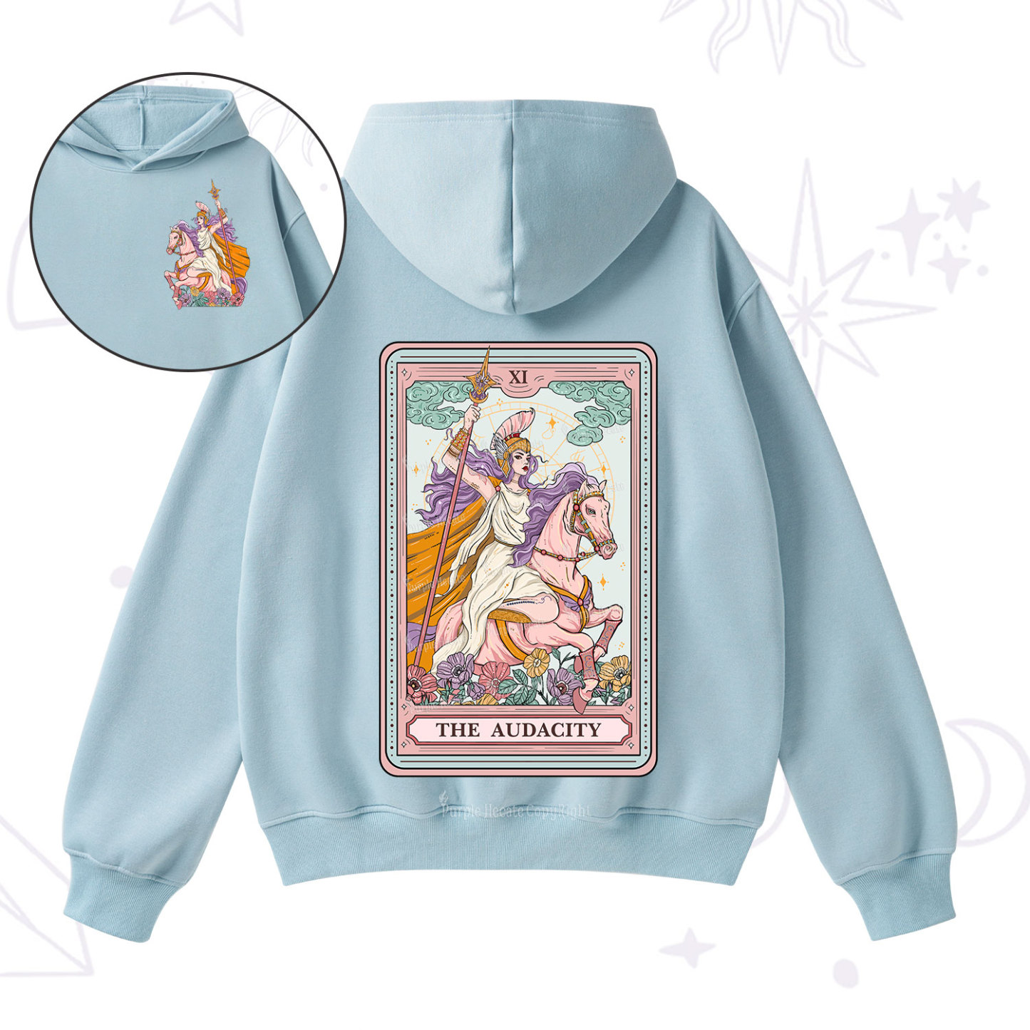 Purplehecate The Audacity Tarot Card Fleece Hoodie Suit
