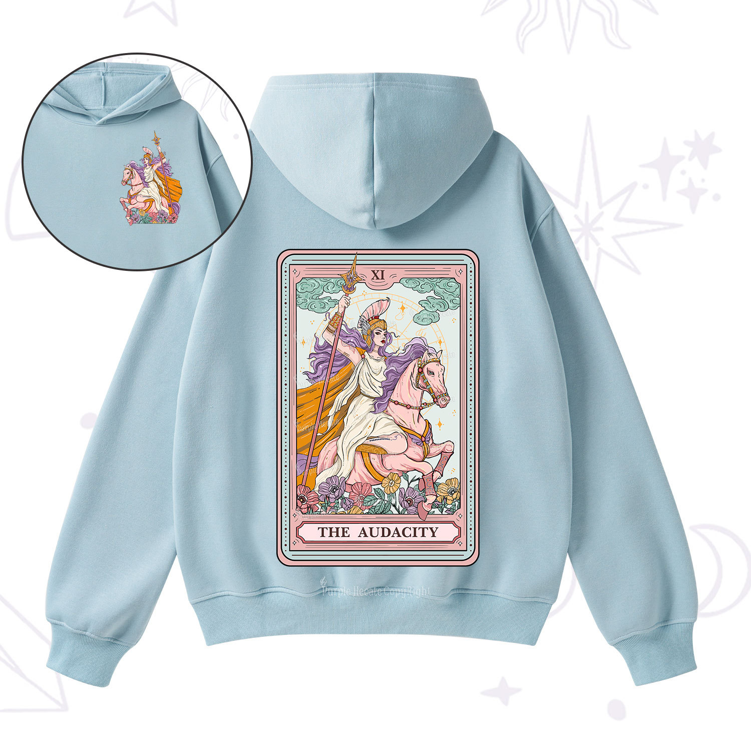 Purplehecate The Audacity Tarot Card Fleece Hoodie Suit
