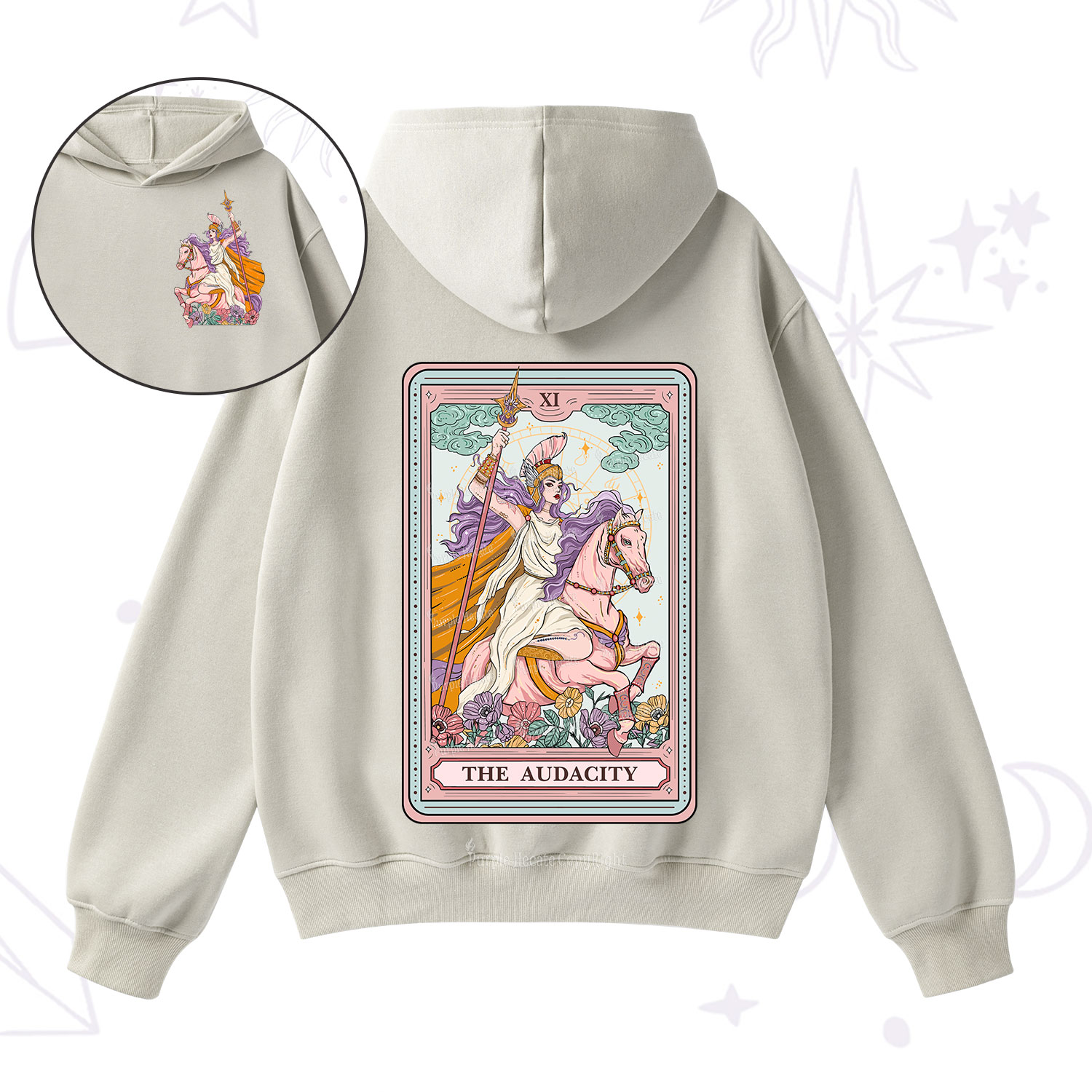 Purplehecate The Audacity Tarot Card Fleece Hoodie Suit