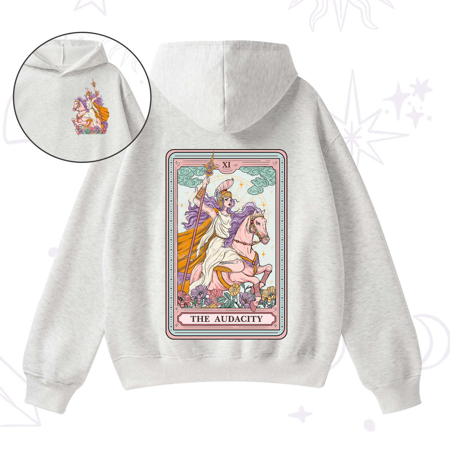 Purplehecate The Audacity Tarot Card Fleece Hoodie Suit