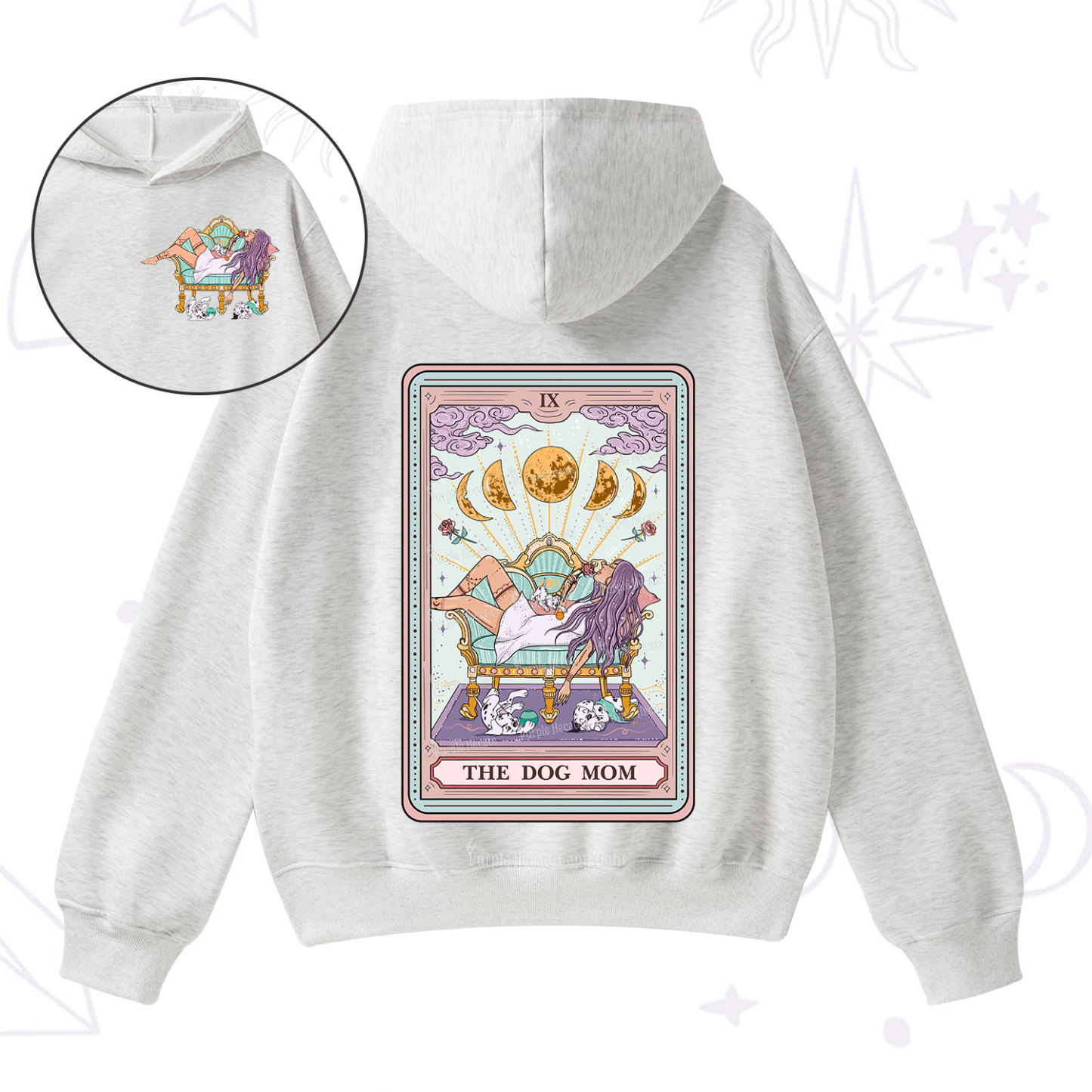 Purplehecate The Dog Mom Tarot Fleece Hoodie Suit
