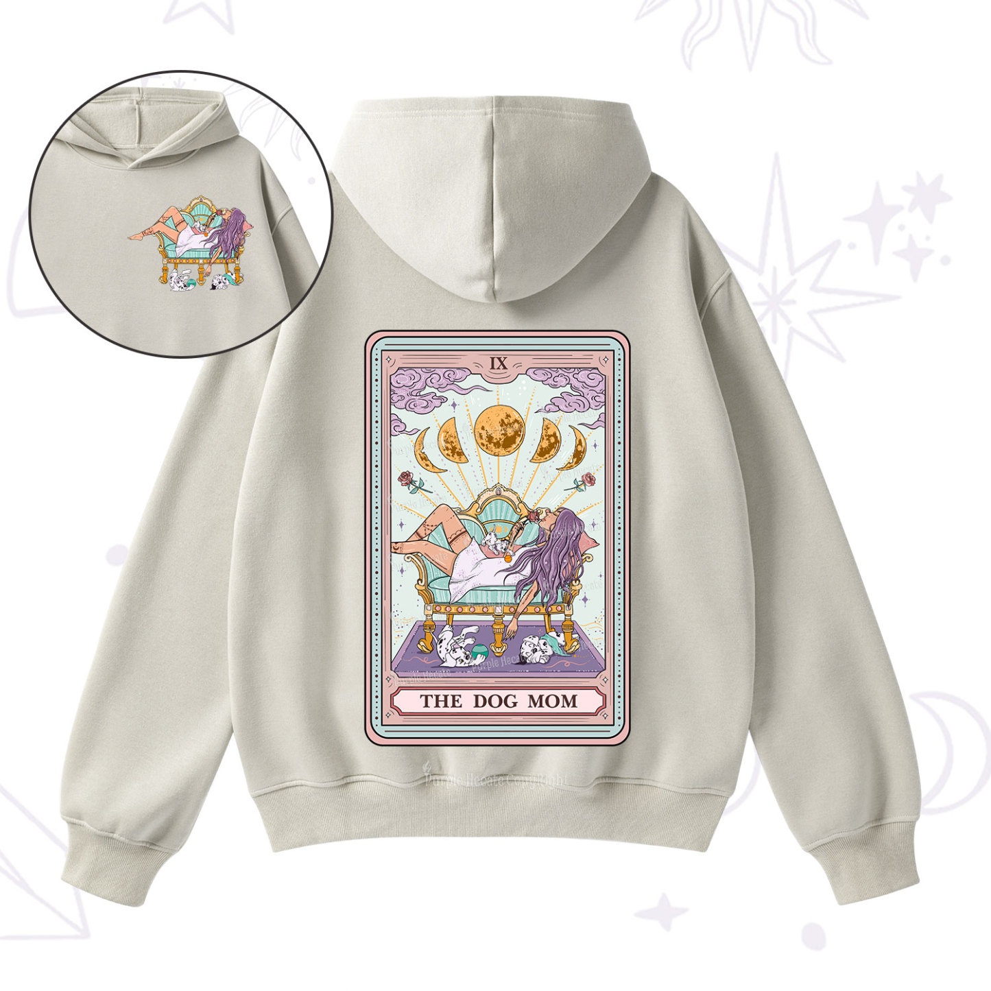 Purplehecate The Dog Mom Tarot Fleece Hoodie Suit