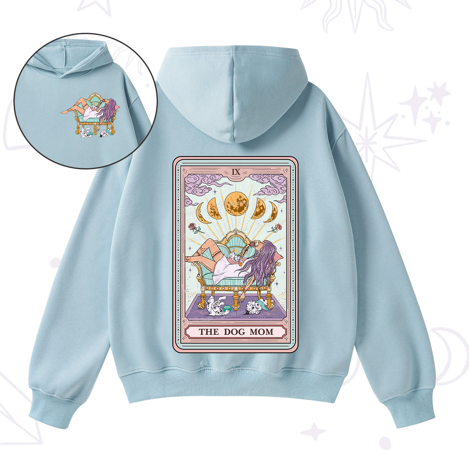 Purplehecate The Dog Mom Tarot Fleece Hoodie Suit