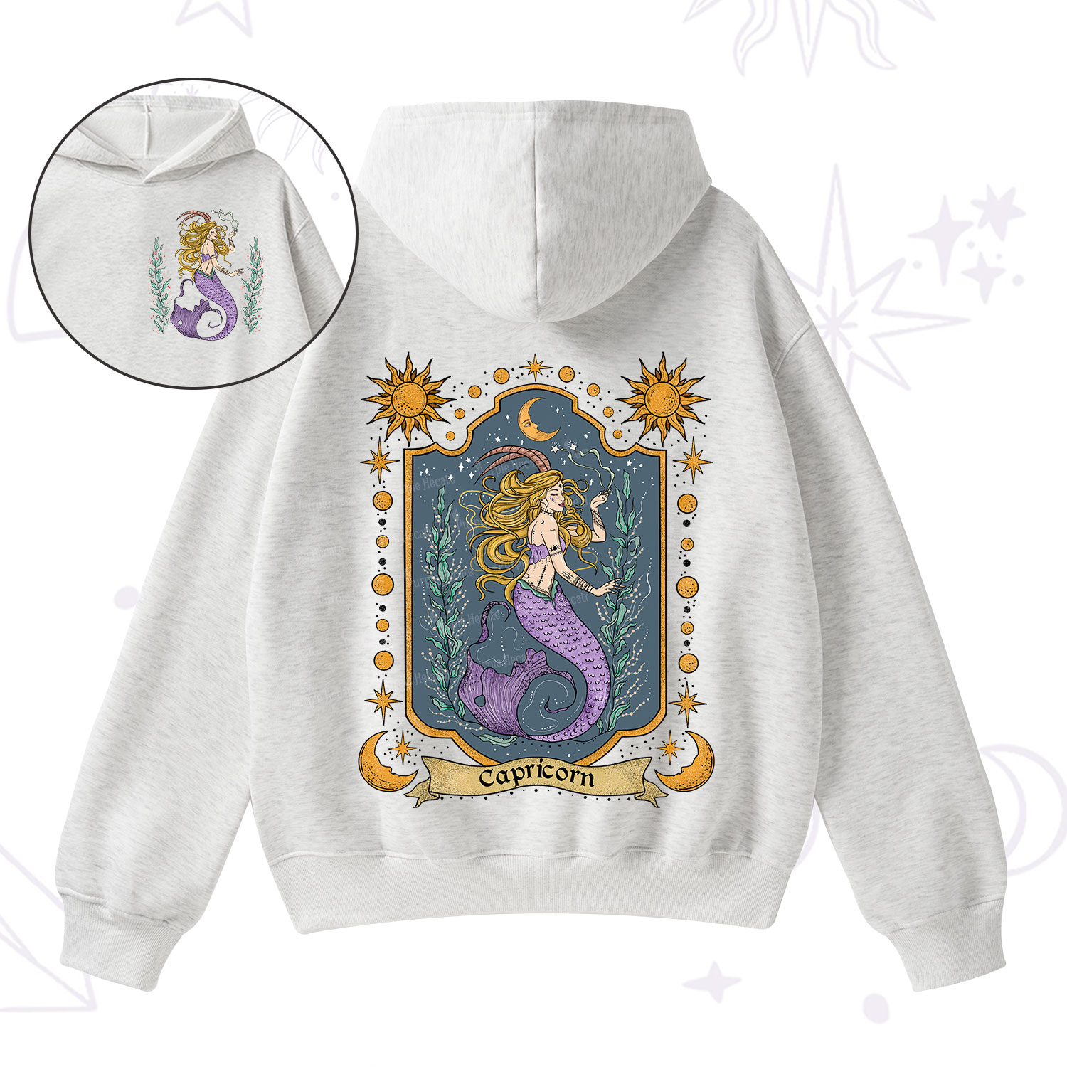 Purplehecate Capricorn Zodiac Fleece Hoodie Suit