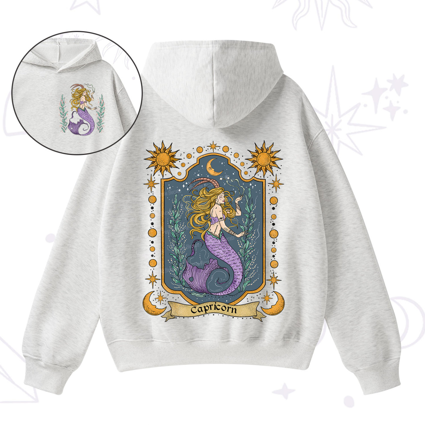 Purplehecate Capricorn Zodiac Fleece Hoodie Suit