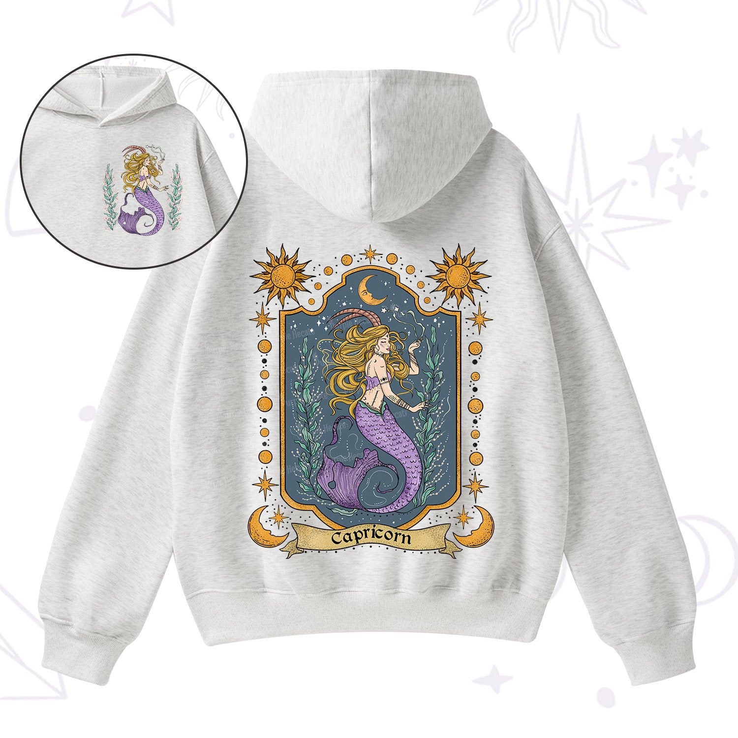 Purplehecate Capricorn Zodiac Fleece Hoodie Suit