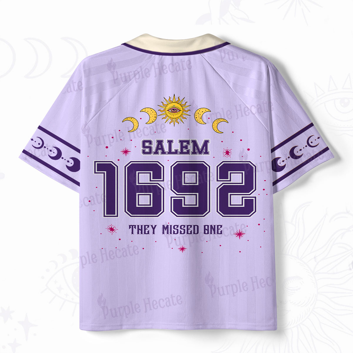 Purplehecate Salem 1692 They Missed One Polo Collar Unisex Jersey