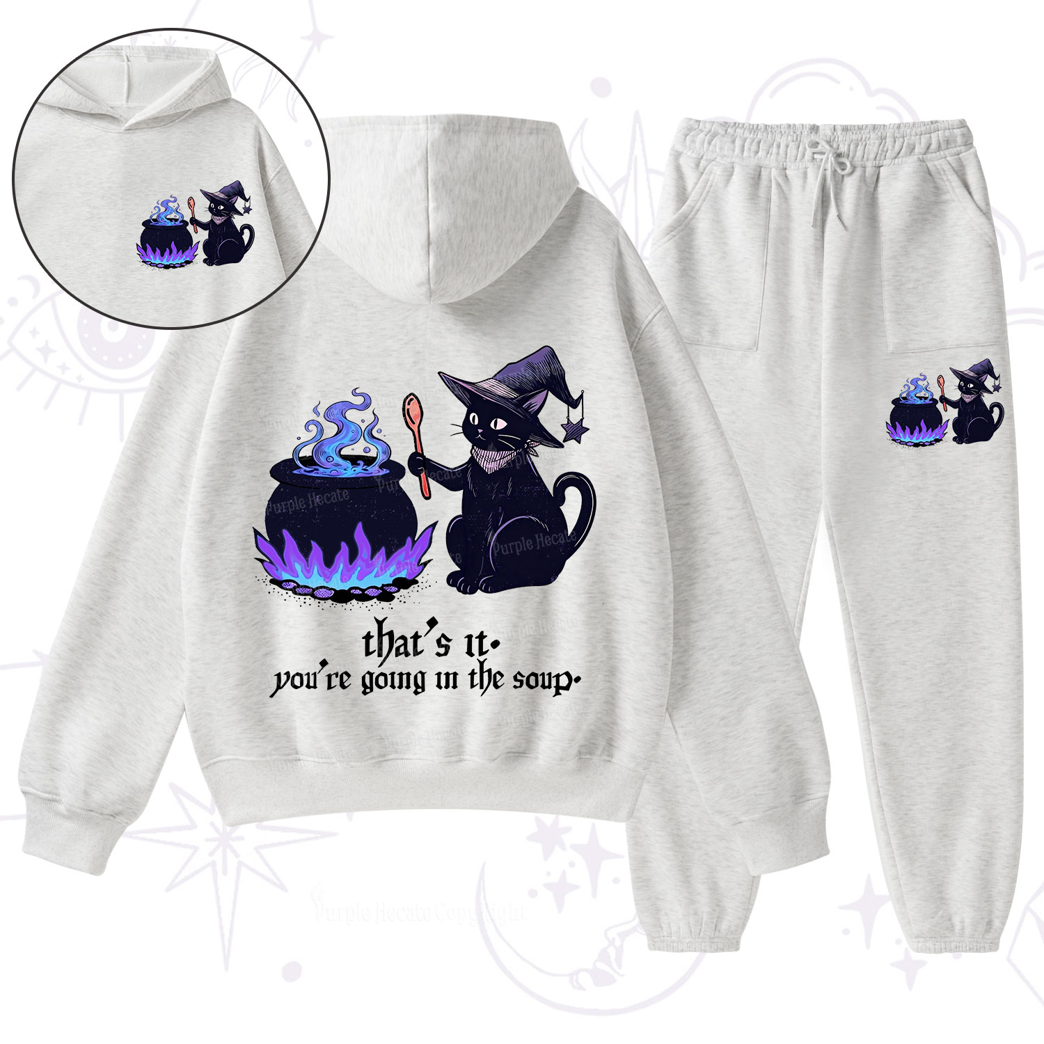 Purplehecate That's It You're Going In The Soup Fleece Hoodie Suit